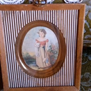 "Chums" 1952 Lithograph By Jane Freeman Vintage Framed Wall Art